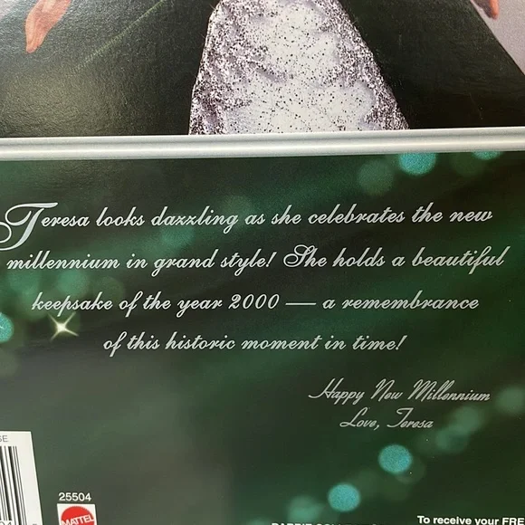 Millennium Princess Teresa Friend of Barbie NIB 2000 Millennium Keepsake Inside - Picture 10 of 13